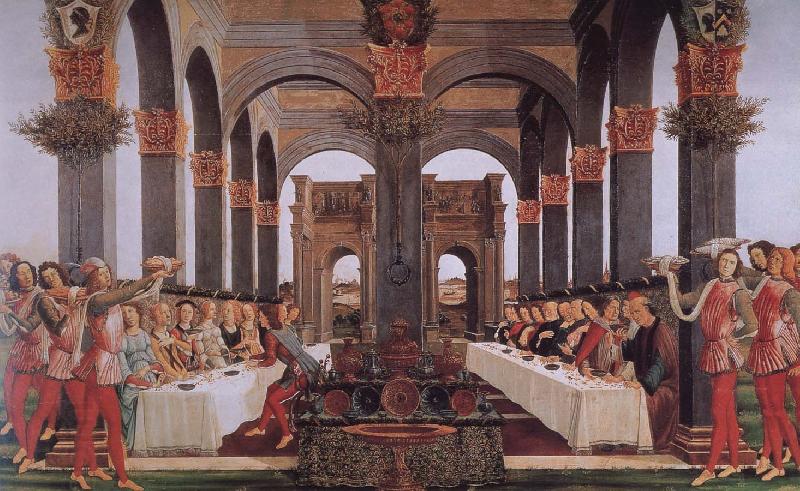 Sandro Botticelli The story of the wedding scene China oil painting art